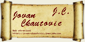 Jovan Čkautović vizit kartica